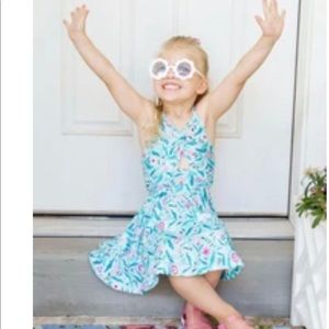 Baileys Blossoms Halter keyhole Dress